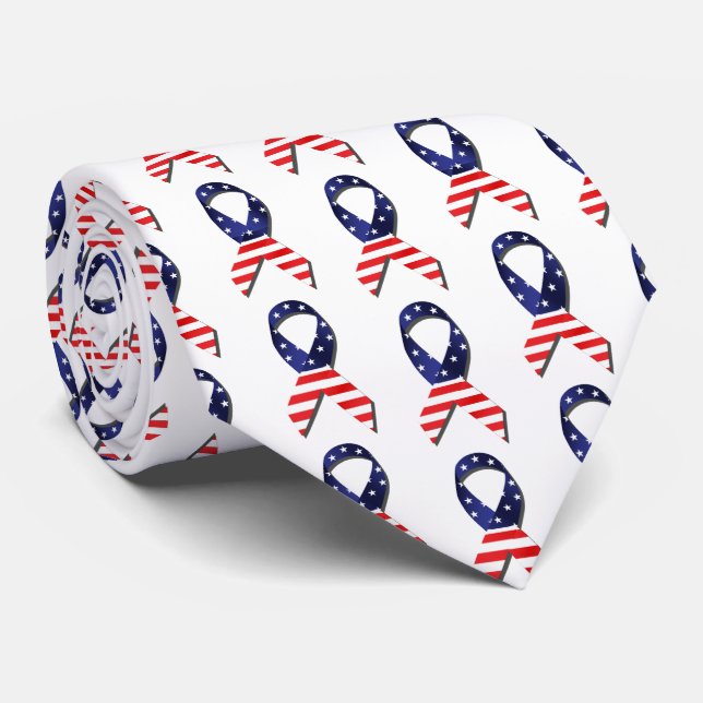 USA Ribbon Krawatte (Gerollt)