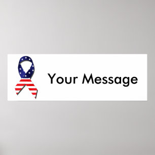 USA Ribbon Poster