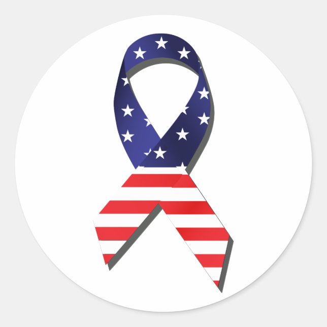 USA Ribbon Sticker (Vorderseite)