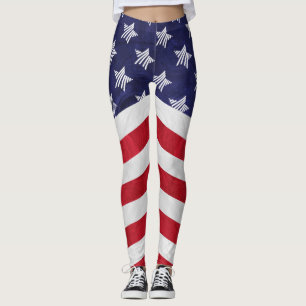 USA - rot-weiß-blaue amerikanische Flagge Leggings