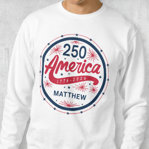 USA Rot Weiß und Blau Amerikas 250. Jahrestag Sweatshirt