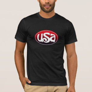 USA rotes weißes und schwarz T-Shirt
