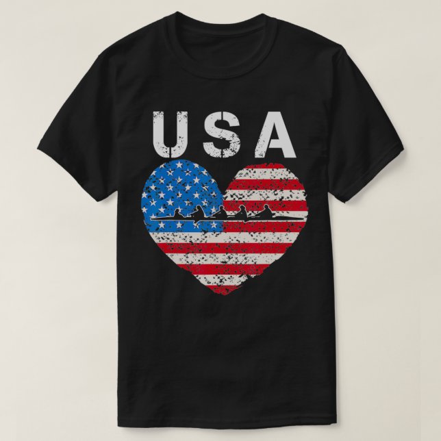 USA Rowing team American heart US Crew Männerinnen T-Shirt (Design vorne)