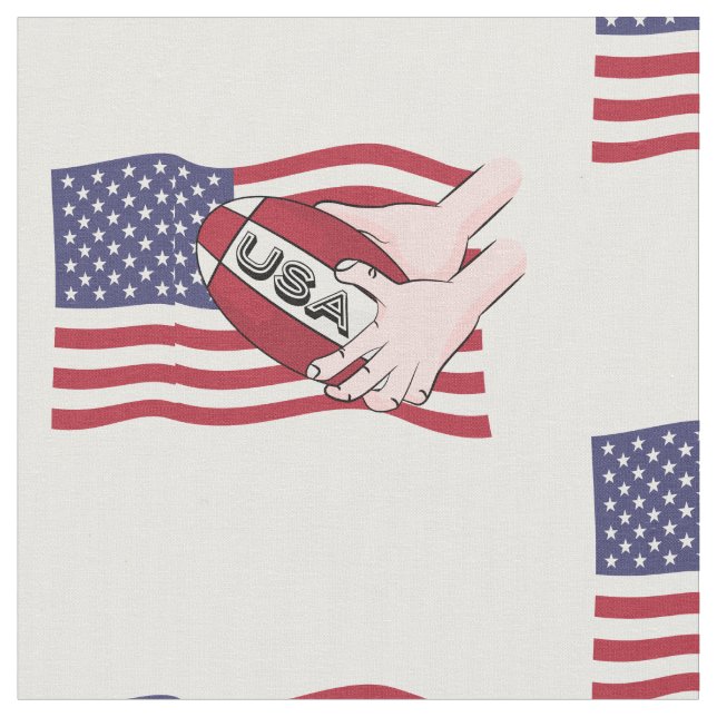 USA Rugby Team Supporter Flag mit Ball Stoff (Nahaufnahme)