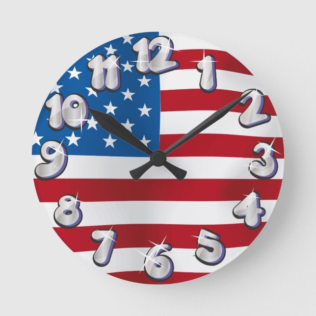 USA RUNDE WANDUHR (Vorderseite)