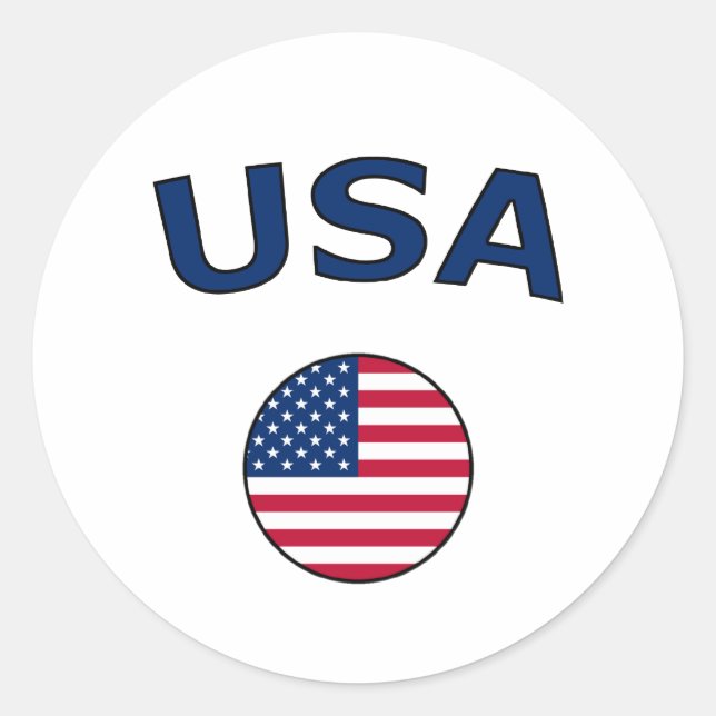 USA RUNDER AUFKLEBER (Vorderseite)
