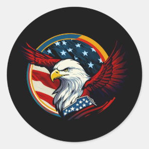 USA RUNDER AUFKLEBER