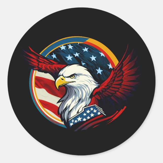 USA RUNDER AUFKLEBER (Vorderseite)