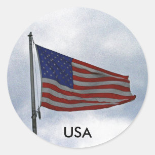 USA RUNDER AUFKLEBER