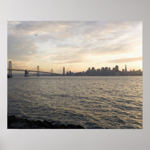 USA, San Francisco, City skyline mit Golden Poster