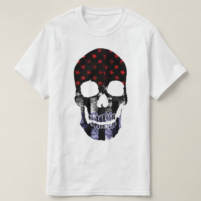 USA Schädel Krieger T-Shirt (Design vorne)