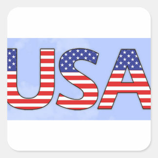 USA SCHLÜSSELANHÄNGER UND LANYARDS QUADRATISCHER AUFKLEBER