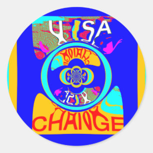 USA Schönes Phantastisches Textdesign Runder Aufkleber