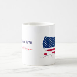 USA Seit 1776 Patriotische amerikanische Flagge Fr Kaffeetasse