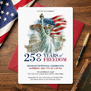 USA-Semiquincentennial 250 Jahre Freiheit Amerikas Einladung