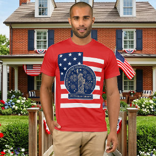 USA-Semiquincentennial 250 Jahre Freiheit Rot T-Shirt