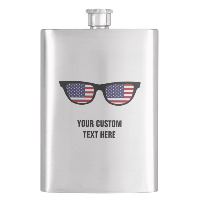 USA Shades Custom Flask Flachmann (Vorderseite)