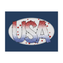 USA Shimmer und Stars Word Art