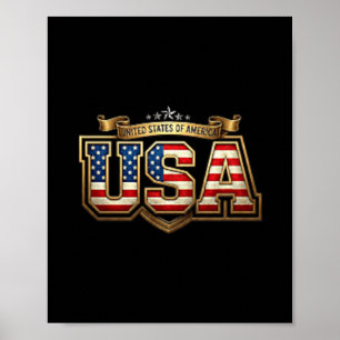 USA-Shirt Männer Frauen Kinder Amerikanische Flagg Poster