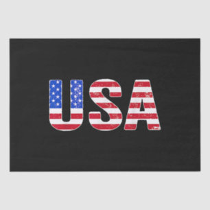 USA Shirt Patriotische amerikanische Flagge Männer Seidenpapier