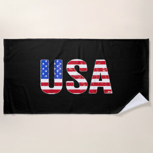 USA Shirt Patriotische amerikanische Flagge Männer Strandtuch