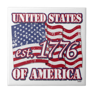USA sind 1776 in der US-Flag in Not Fliese