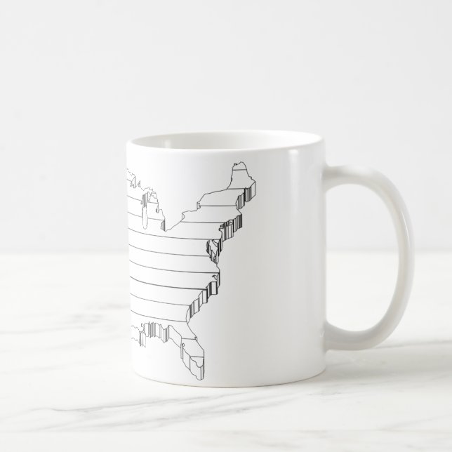 USA Sketch Kaffeetasse (Rechts)