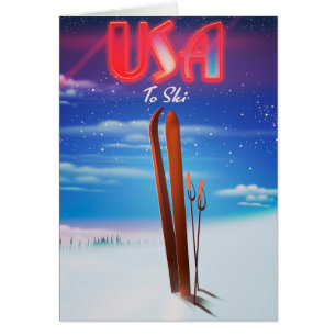 USA-Ski-Reiseposter