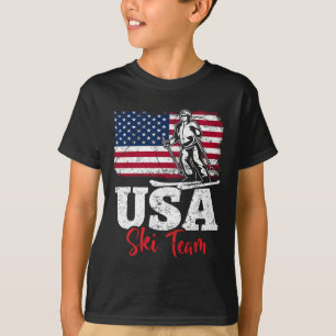 Usa Ski Team Amerika Skifahren Wintersport Usa Ski T-Shirt