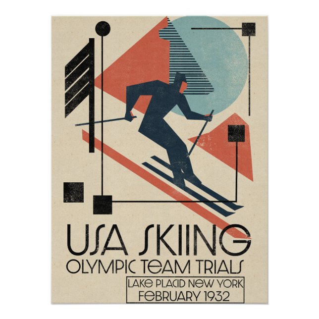 USA-Skiposter Poster (Vorderseite)