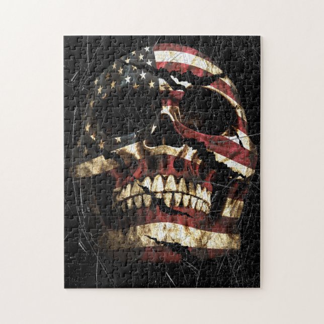 USA Skull Patriot Puzzle (Vertikal)