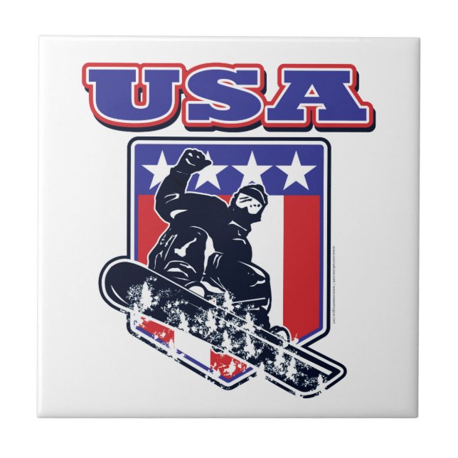 USA Snowboarding Fliese (Vorderseite)