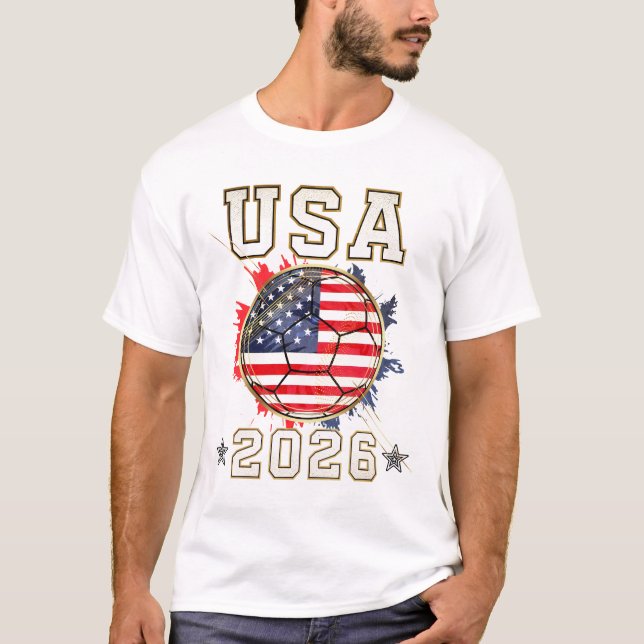 USA Soccer - American Football Fan Gift 2026 T-Shirt (Vorderseite)