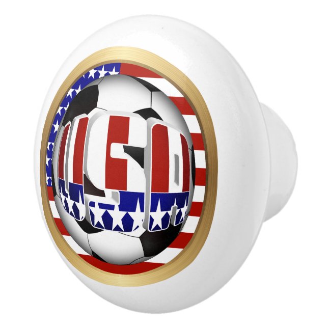 USA Soccer Ball Keramikknauf (Rechts)