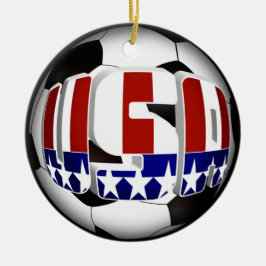 USA Soccer Ball Keramikornament