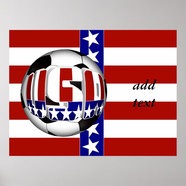 USA Soccer Ball Poster (Vorne)