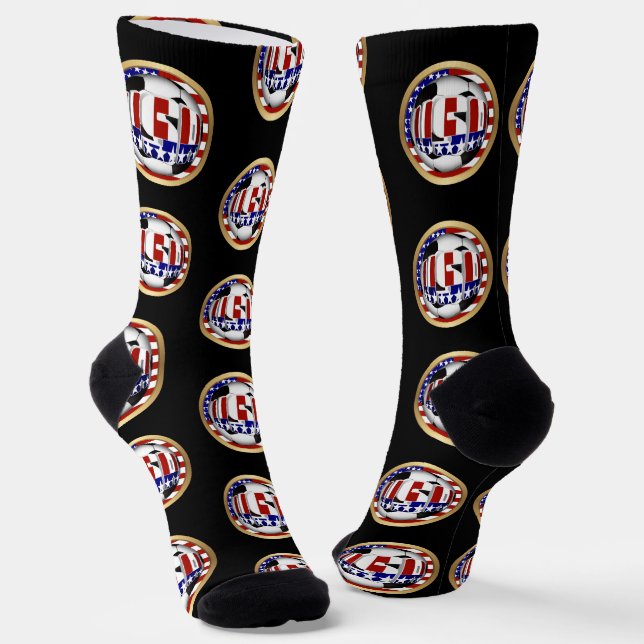 USA Soccer Ball Sports Socken (Gewinkelt)