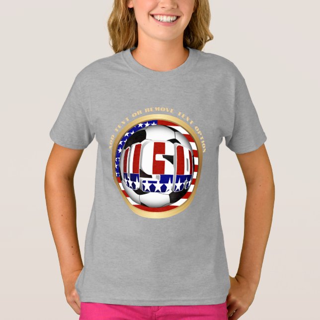 USA Soccer Ball Sports T-Shirt (Vorderseite)