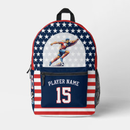 USA Soccer Eagle Athlete Patriotic National Team  Bedruckter Rucksack