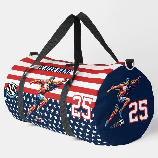 USA Soccer Eagle Athlete Patriotic National Team  Duffle Bag (Linke Ecke)