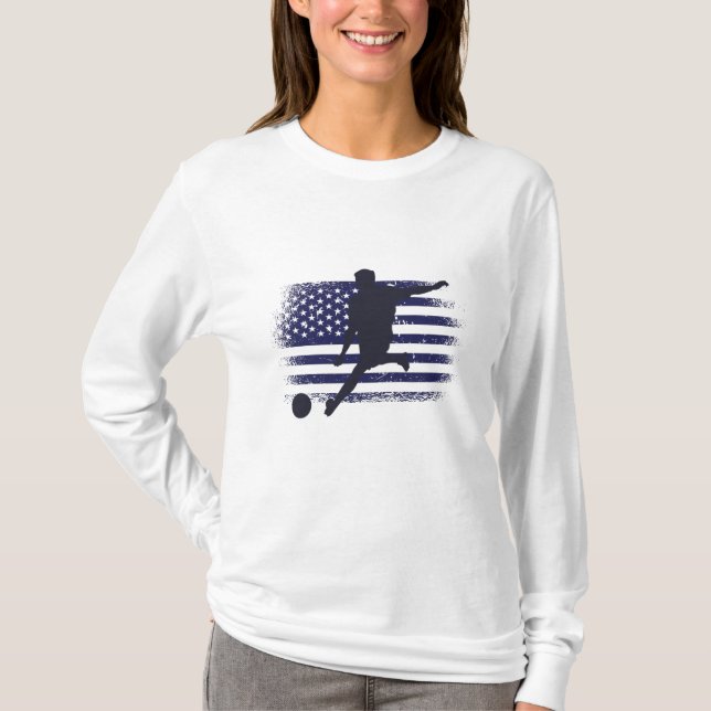 USA Soccer Fan Jersey Shirt American Flag (Vorderseite)
