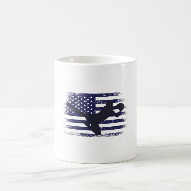USA Soccer Fan Jersey Shirt American Flag Kaffeetasse (Mittel)