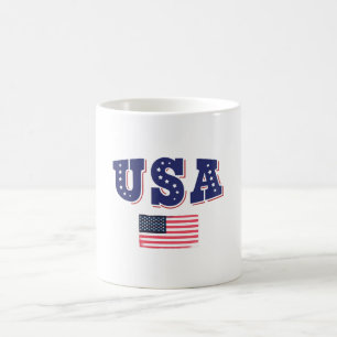 USA Soccer Fan Jersey Shirt American Flag Kaffeetasse