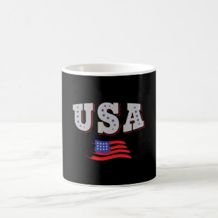 USA Soccer Fan Jersey Shirt American Flag Kaffeetasse
