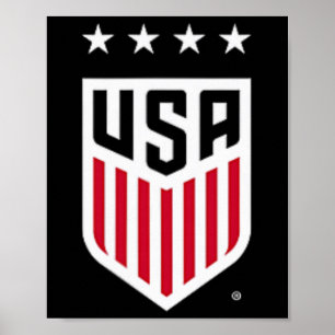 Usa Soccer Frontback Wappen Navy Uswnt Offiziell L Poster