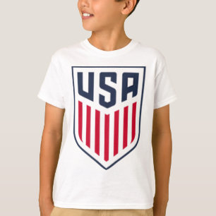 Usa Soccer Frontck Crest White Usmnt Offiziell L T-Shirt