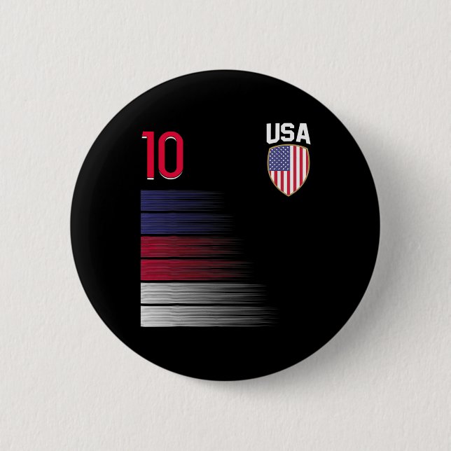 Usa Soccer Ll Flaggen Trikot  Button (Vorderseite)