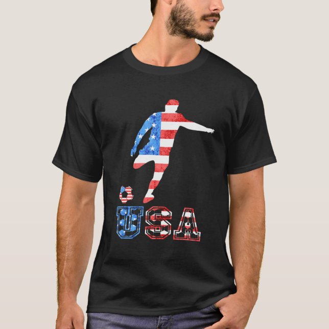 USA Soccer Player American Roots America American  T-Shirt (Vorderseite)