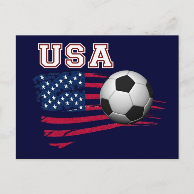 USA Soccer Postkarte (Vorderseite)