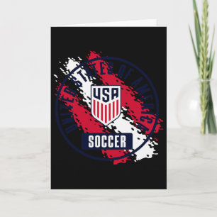 Usa Soccer Retro Paint Grau Usmnt Offiziell Lizens Karte